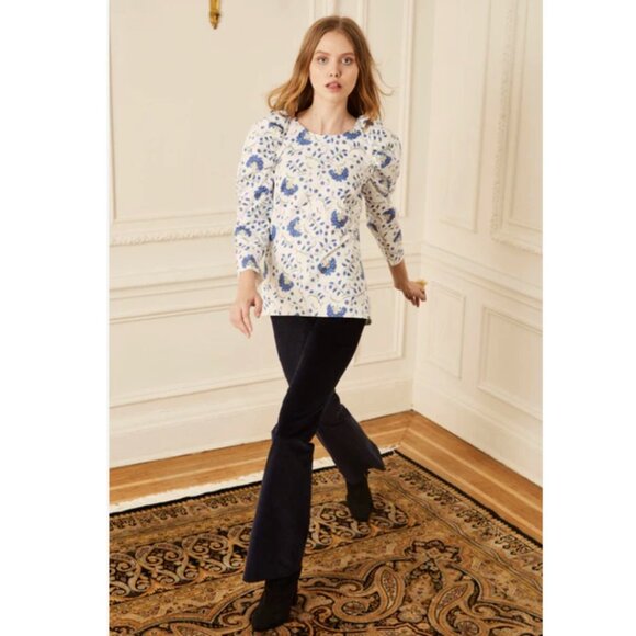 NWOT Charlotte Brody Mid Rise Corduroy Pants Womens XXS Navy Blue Stretch NEW - Picture 5 of 11